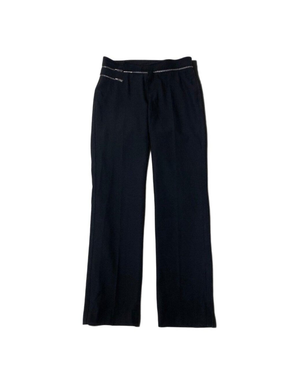 Gucci Tom Ford Era Y2k Zip Design Trousers Pants Black Wool 42